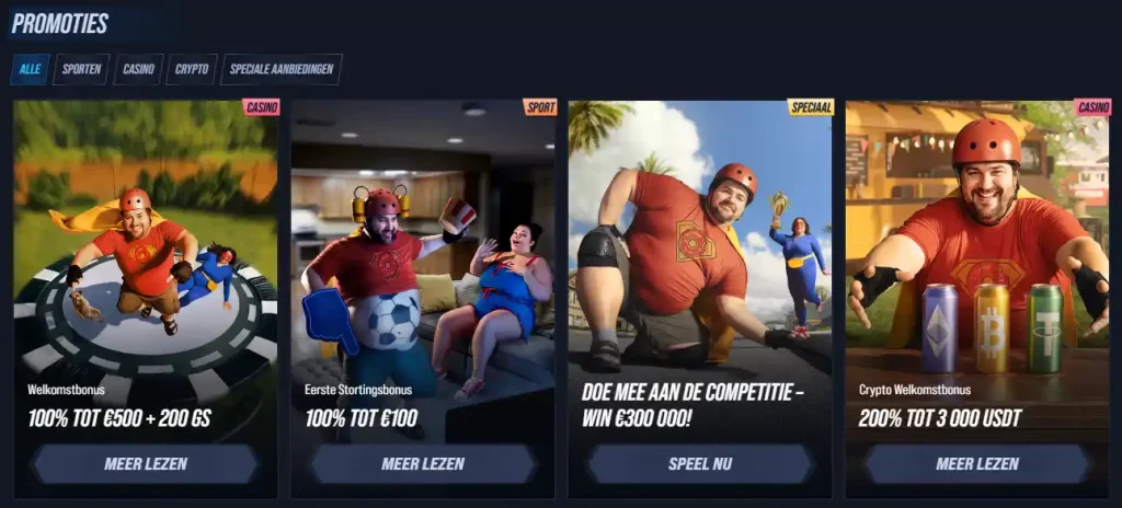 weergave van het actuele overzicht met VegasHero casinopromoties
